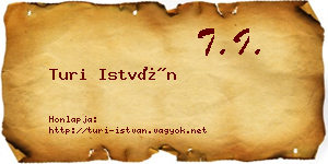 Turi István névjegykártya